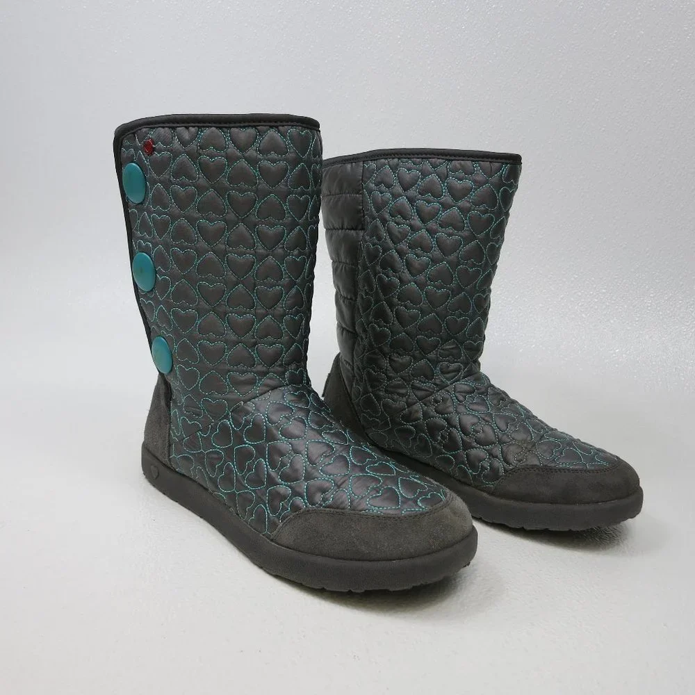 I Heart Puffy Tall Fully Insulated Winter Warm Boots Kids 6
